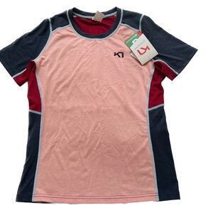 Kari Traa T-Shirt Size XS Short Sleeve Base Layer Tee Color Block New With Tags